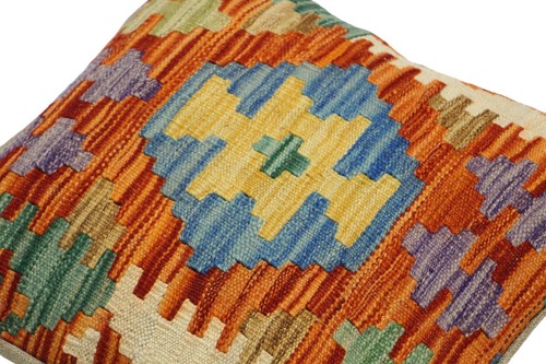 Multicolored kilim cushion - multicolored,
