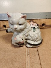 porcelain white cat figurine