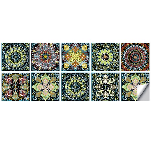 Mandala style tile sticker - tile, 10