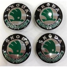 4x New SKODA CENTRE CAPS Wheel