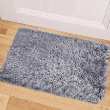 Large Shaggy Rug Fluffy Shimmer Sparkle Carpet Living Room Bedroom Floor Mats