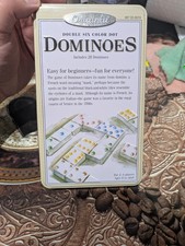 Original Double Six Color Dot Dominos, With Tin, 28 Pieces