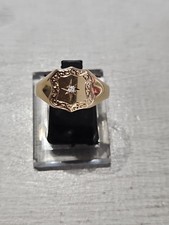 9c Yellow Gold Mens Diamond