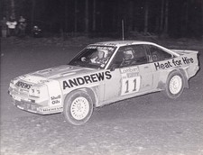 OPEL MANTA 400 COUPE, CAR No.11, R.A.C. LOMBARD RALLY CAR IN ACTION, PHOTOGRAPH.