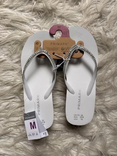 Ladies primark white wedge - white,