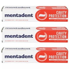 3 x Mentadent Protect Toothpaste 75ml Cavity Protection