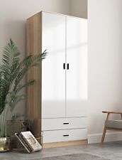 Glossy Tall 2 Door Wardrobe