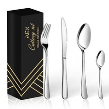 AEX Cutlery Set 16 pcs Stainless Steel Flatware Dinner set Knife and Fork Set