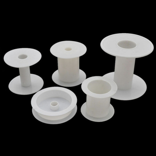 Plastic spool wheel white - plastic,