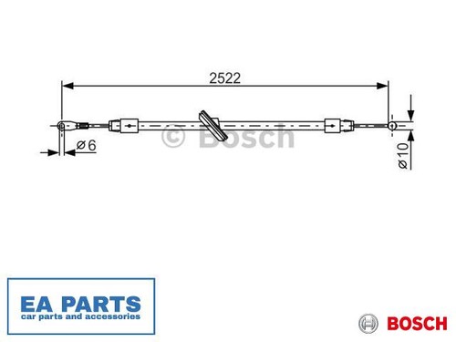 Cable parking brake for - brake, vw