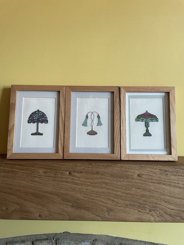 Set framed tiffany lamp - set,