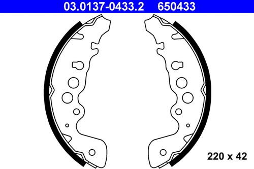 Rear brake shoe set fits - rear,