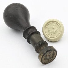 SCOTTISH THISTLE VICTORIAN 'G.W' INITIAL INTAGLIO SEAL 19TH  CENTURY