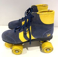 Rookie Quad Roller Skates UK Size 6 US 7 EU 39.5 Retro - Blue/Yellow  BJ86