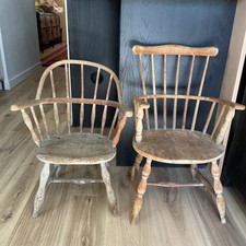Pair Antique Windsor Child’s