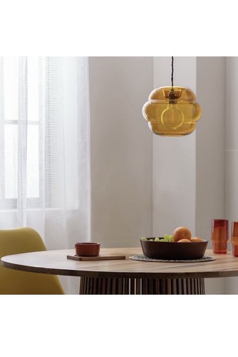 Habitat blue glass lampshade - lampshade,