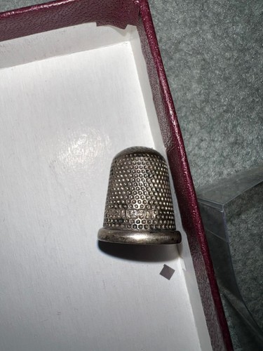 Antique 1906 silver thimble - 1906,