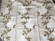 Designer fabric oat colour with floral print similar Osborne and Little