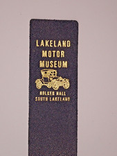 Lakeland Motor Museum, Holker Hall, Cark-in-Cartmel, Blue Leather Bookmark,  (B)