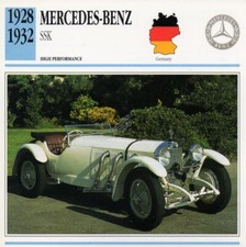 1928-1932 MERCEDES BENZ SSK Classic Car Photo/Info Maxi Card