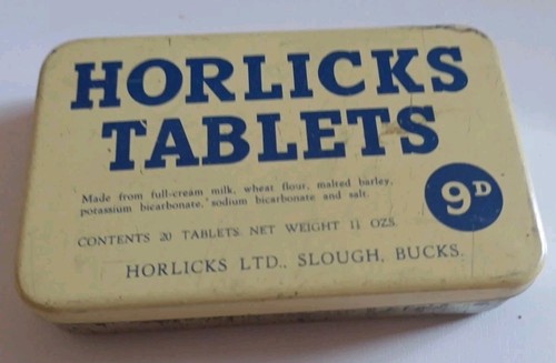 Vintage horlicks tablets tin - horlicks,