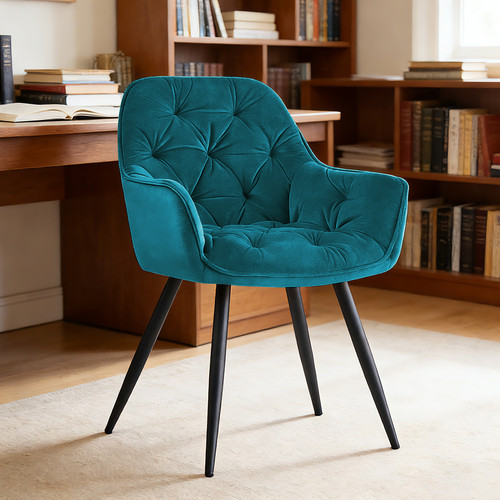 Velvet dining chair padded - velvet,