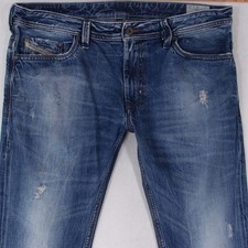 Mens Diesel THANAZ 008B9 Slim Skinny Blue Jeans W38 L34