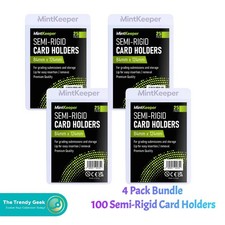 Semi Rigid Trading Card Holders (100 Qty)  Grading Submitting by MintKeeper