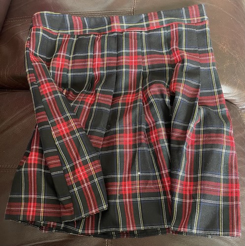 Ladies black tartan skirt - ladies,