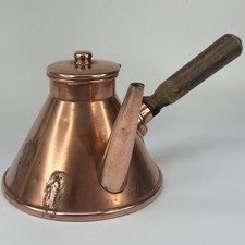 VINTAGE HAVARD, VILLEDIEU FRANCE,  STAMPED COPPER HOT CHOCOLATE OR COFFEE POT