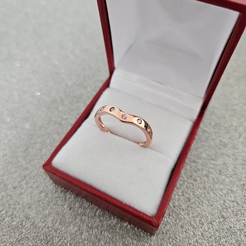 Pink sapphire wishbone ring - sapphire,