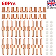 60Pcs/SET Plasma Cutter Nozzle Tip Consumables For LG-40 PT-31 Torch CUT40 50