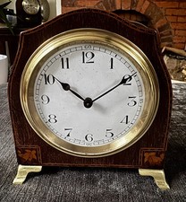 Vintage French Samuel Marti 30 Hour Mantel Clock – Inlaid Case – Serviced