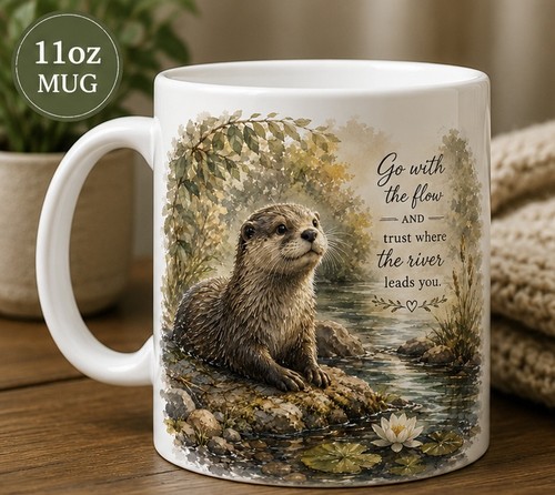 Otter mug with the - otter,