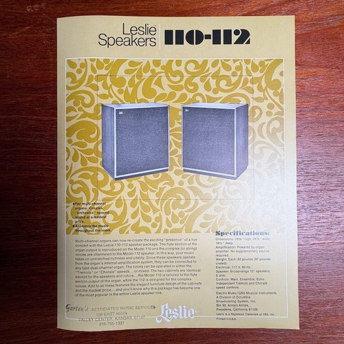 Vintage leslie speaker models - leslie,