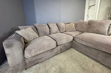 Large Brown l shape sofa