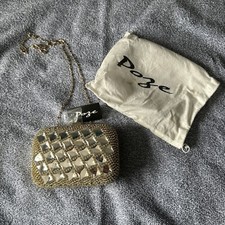 Poze Gold Diamanté Clutch Bag