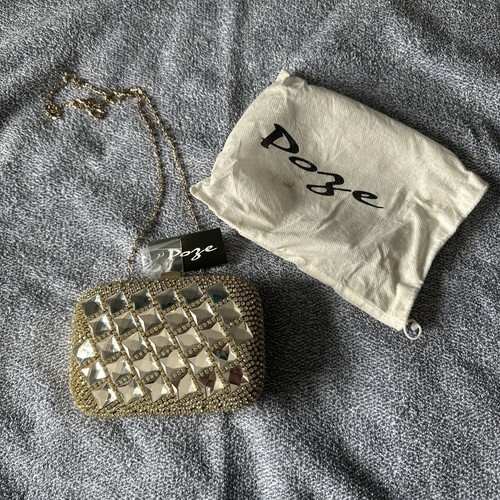 Poze gold diamanté clutch bag - poze,