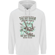 The Skydiver Extreme Sports Skydiving Mens 80% Cotton Hoodie