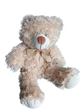 Miri Moo Golden Teddy Bear 13 Inch Soft Plush Toy With Bow Very Cuddly