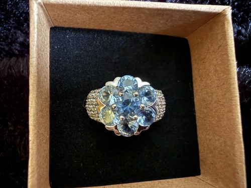 925 silver diamonique blue - 925,