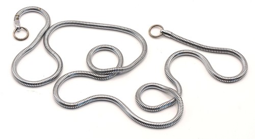 Vintage metal snake - 36", chain
