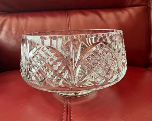 Large cut glass - glass, bowl