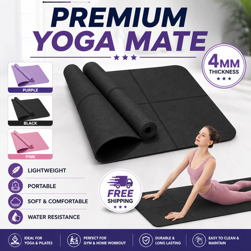 Yoga mat 4mm thick eva - yoga, foam