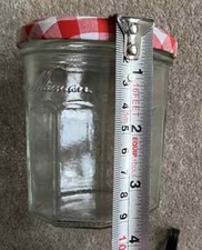 THREE Bonne Maman Empty Glass Jam Jars 370g