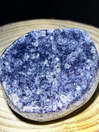 Natural amethyst crystal bowl - natural,