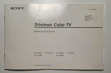 Manual for sony - for, trinitron