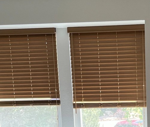 Brown faux wood horizontal - faux,