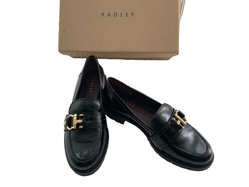 Radley linden row black patent - row,