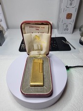 Vintage Dunhill Rollagas Gold Plated with smooth Lid In Very Good Condition